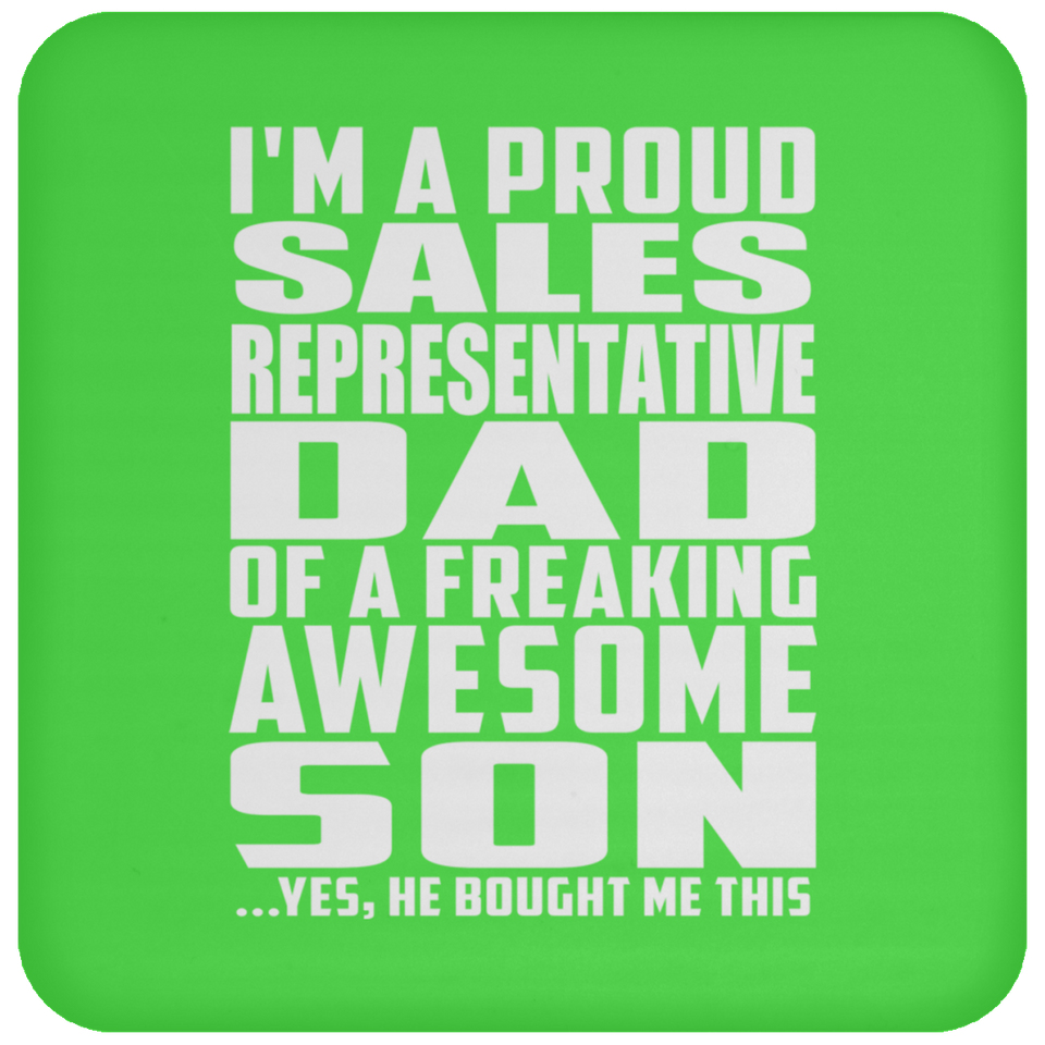 Proud Sales Representative Dad Of Awesome Son - Drink Coaster
