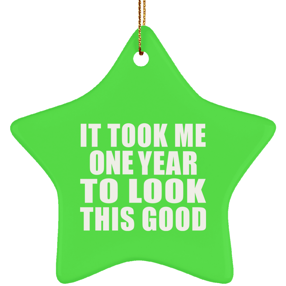 1st Birthday Took Me 1 Year To Look This Good - Star Ornament