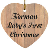 Norman Baby's First Christmas - Heart Ornament C