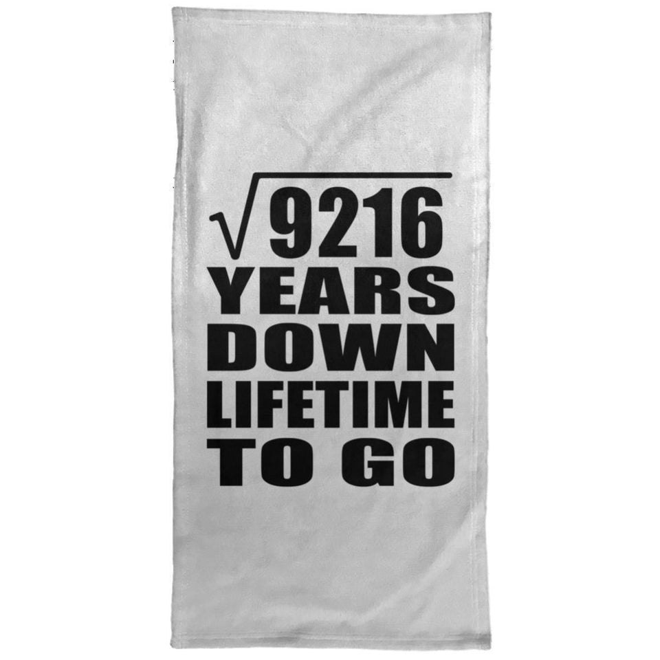 96th Anniversary Square Root of 9216 Years Lifetime To Go - Hand Towel