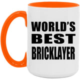 World's Best Bricklayer - 15oz Accent Mug Orange