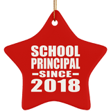 School Principal Since 2018 - Star Ornament