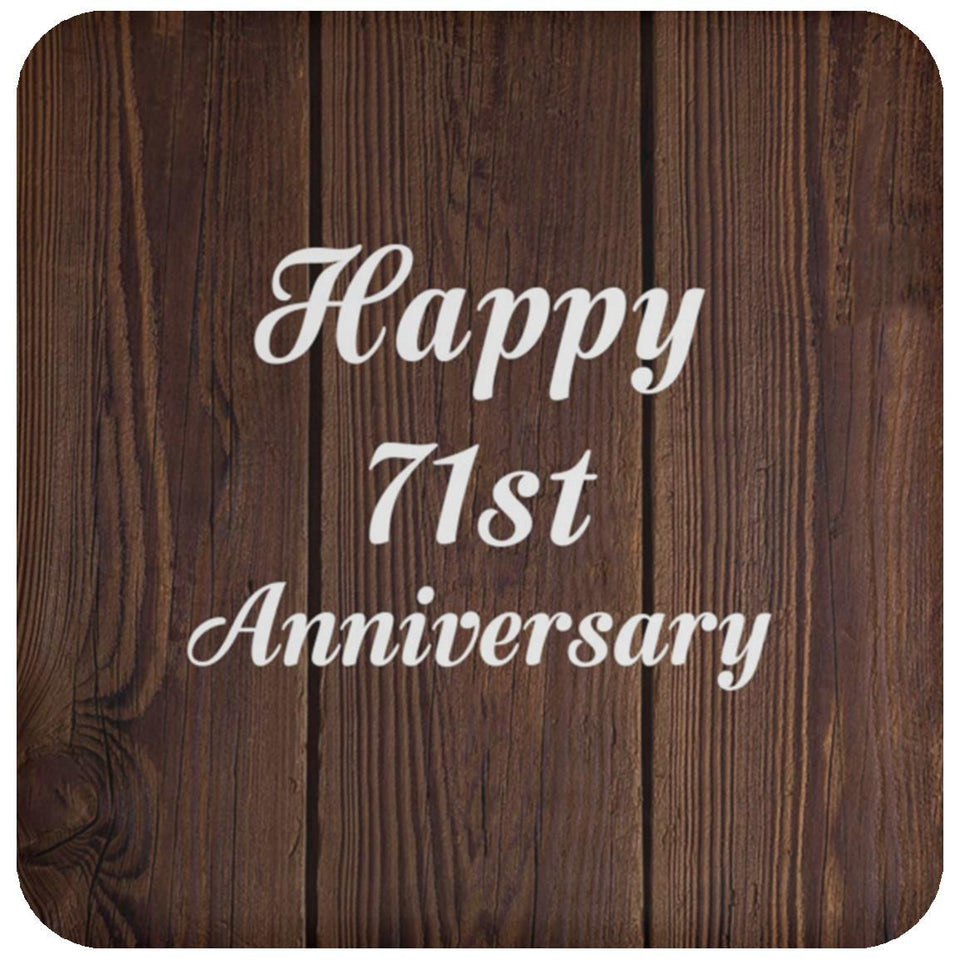 Happy 71st Anniversary - Drink Coaster D