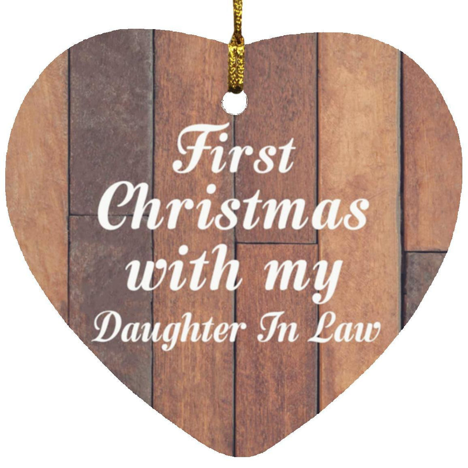 First Christmas With My Daughter In Law - Heart Ornament E
