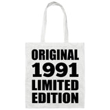 33rd Birthday Original 1991 Limited Edition - Tote Bag White