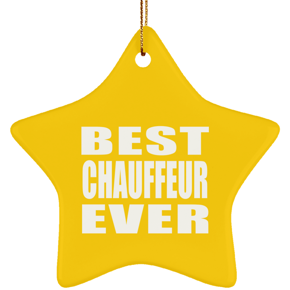 Best Chauffeur Ever - Star Ornament