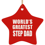 World's Greatest Step Dad - Star Ornament