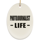 Photojournalist Life - Oval Ornament