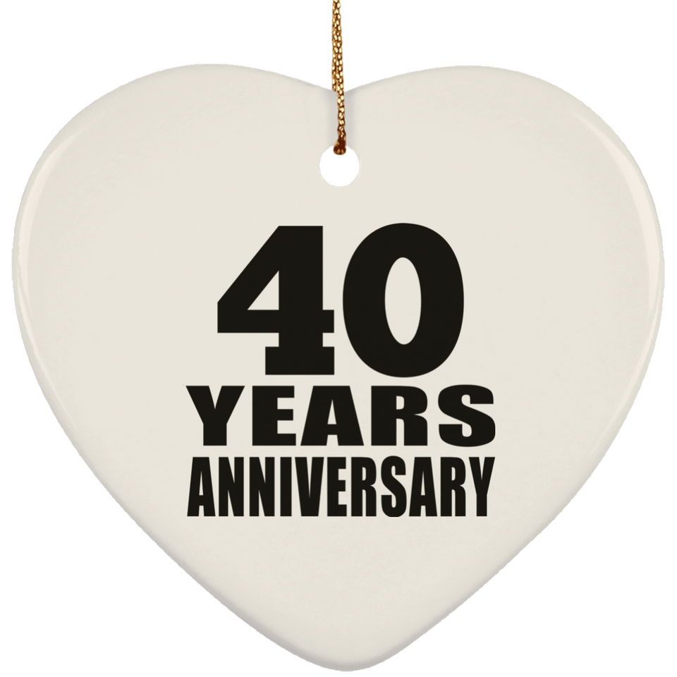 40th Anniversary 40 Years - Heart Ornament