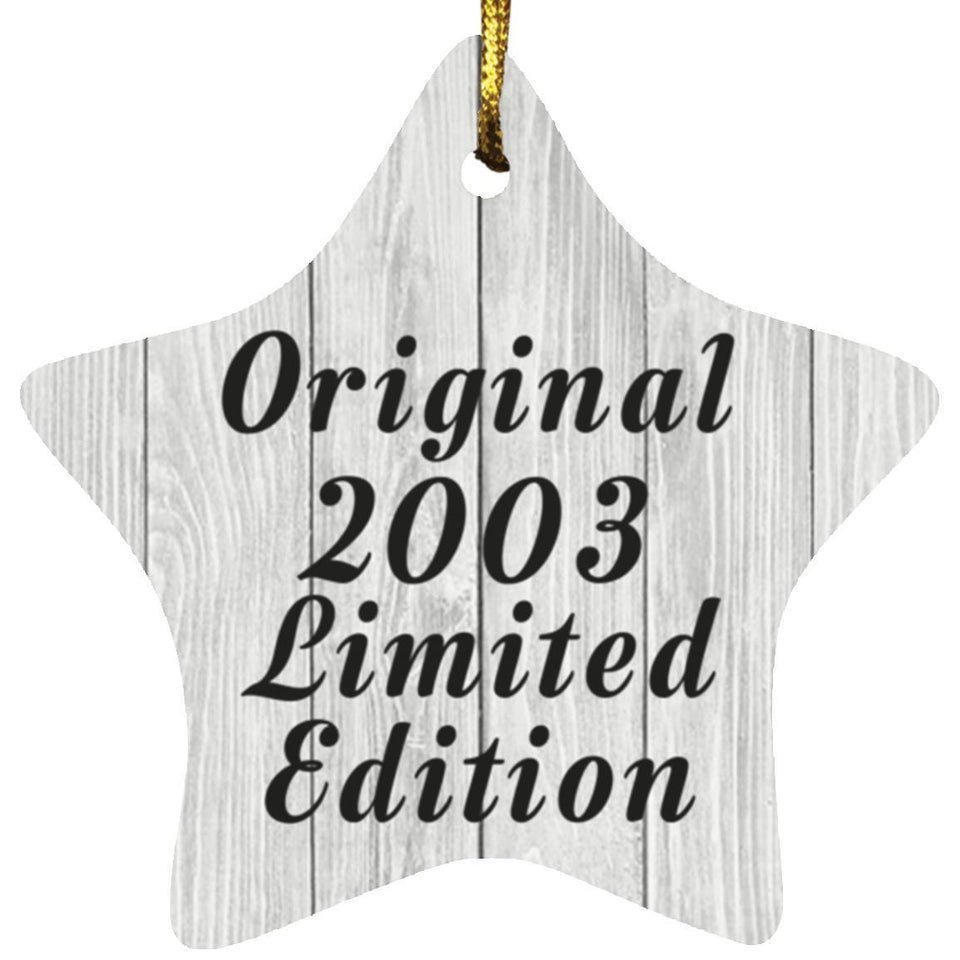 21st Birthday Original 2003 Limited Edition - Star Ornament F