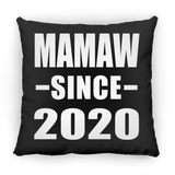 Mamaw Since 2020 - Throw Pillow Black