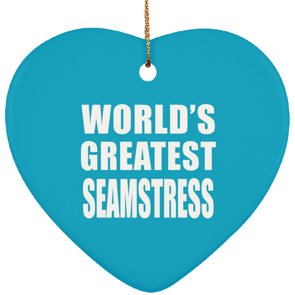 World's Greatest Seamstress - Heart Ornament