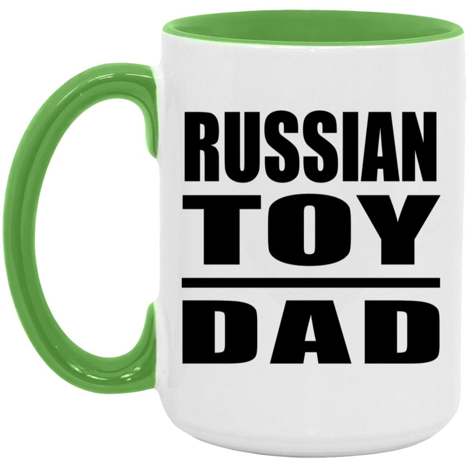 Russian Toy Dad - 15oz Accent Mug Green