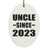 Uncle Since 2023 - Oval Ornament