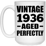 88th Birthday Vintage 1936 Aged Perfectly - 15oz Coffee Mug