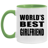World's Best Girlfriend - 11oz Accent Mug Green