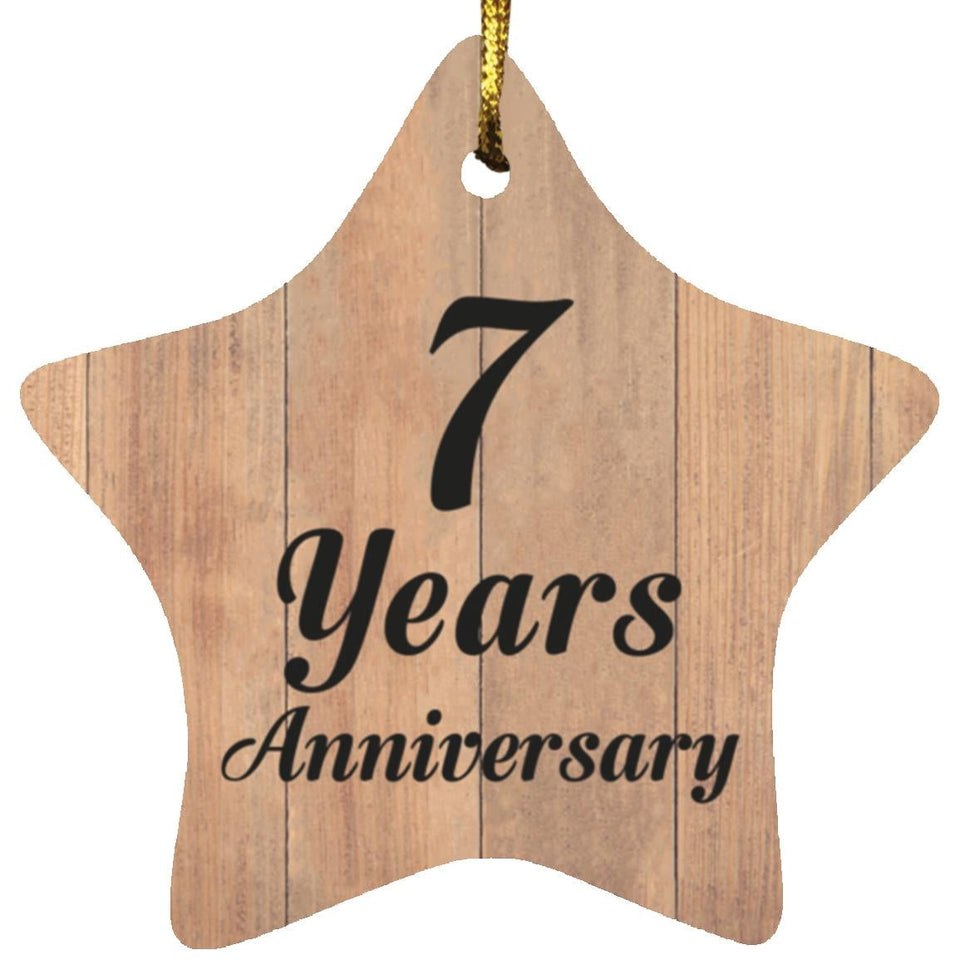 7th Anniversary 7 Years Anniversary - Star Ornament C