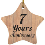 7th Anniversary 7 Years Anniversary - Star Ornament C