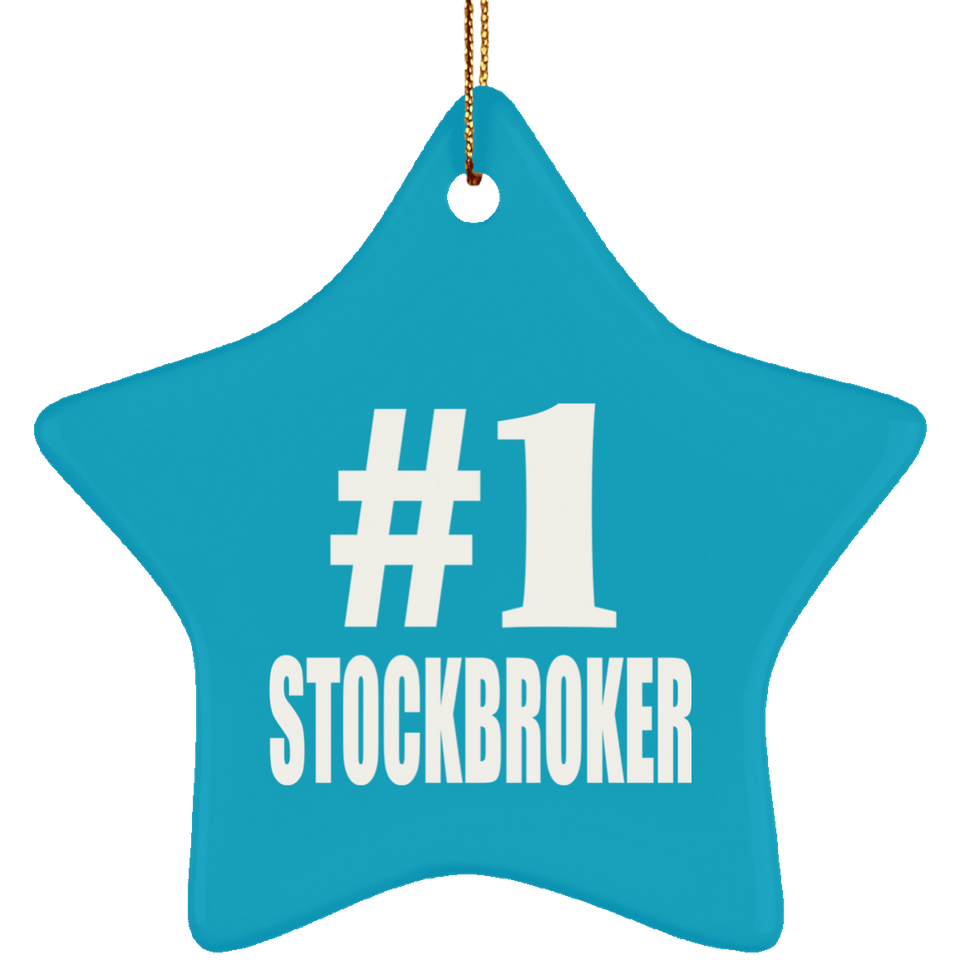 Number One #1 Stockbroker - Star Ornament