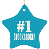 Number One #1 Stockbroker - Star Ornament
