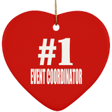 Number One #1 Event Coordinator - Heart Ornament