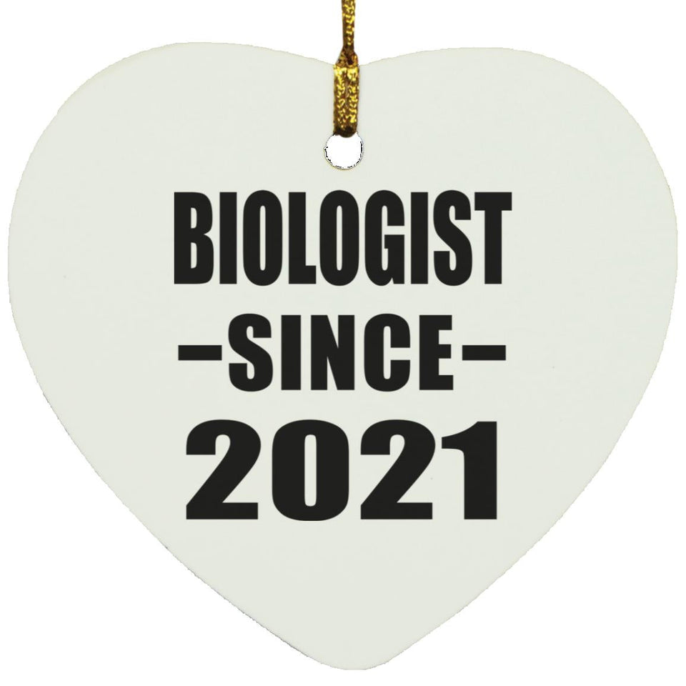 Biologist Since 2021 - Heart Ornament