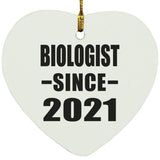 Biologist Since 2021 - Heart Ornament