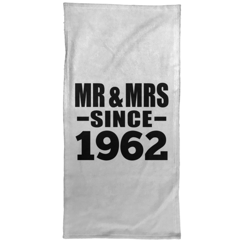 62nd Anniversary Mr & Mrs Since 1962 - Hand Towel