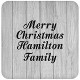 Merry Christmas Hamilton Family - Drink Coaster F