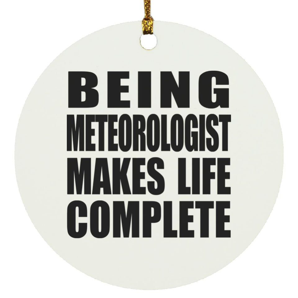 Being Meteorologist Makes Life Complete - Circle Ornament