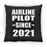 Airline Pilot Since 2021 - Throw Pillow Black