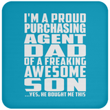 Proud Purchasing Agent Dad Of Awesome Son - Drink Coaster