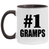 Number One #1 Gramps - 11oz Accent Mug Black