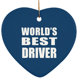 World's Best Driver - Heart Ornament