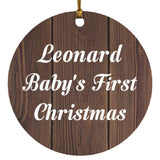 Leonard Baby's First Christmas - Circle Ornament D