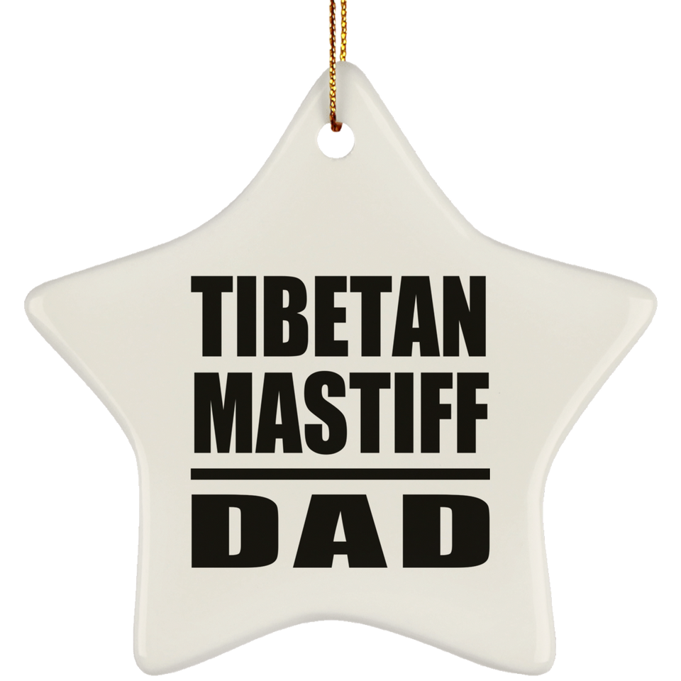 Tibetan Mastiff Dad - Star Ornament