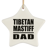 Tibetan Mastiff Dad - Star Ornament