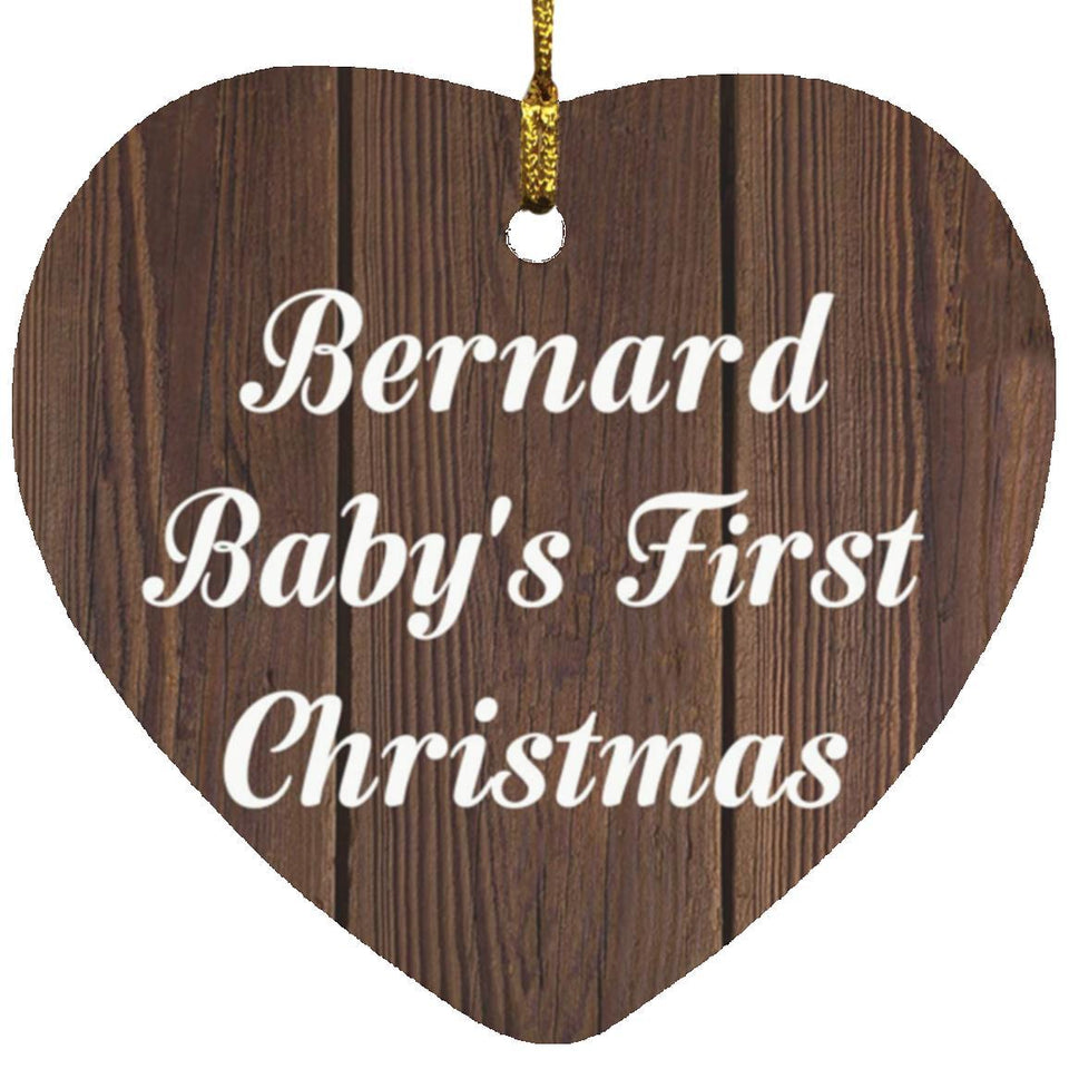Bernard Baby's First Christmas - Heart Ornament D