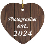 Photographer Established Est. 2024 - Heart Ornament D