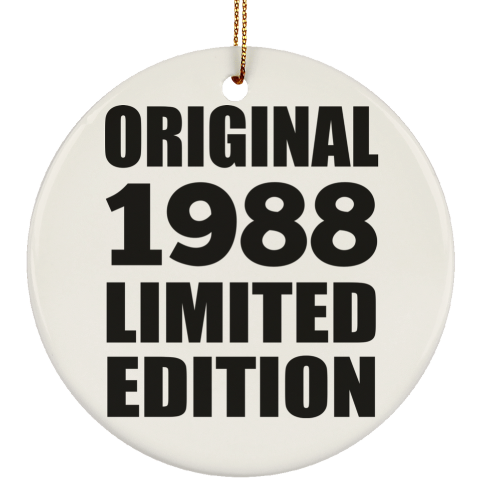 36th Birthday Original 1988 Limited Edition - Circle Ornament