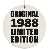 36th Birthday Original 1988 Limited Edition - Circle Ornament