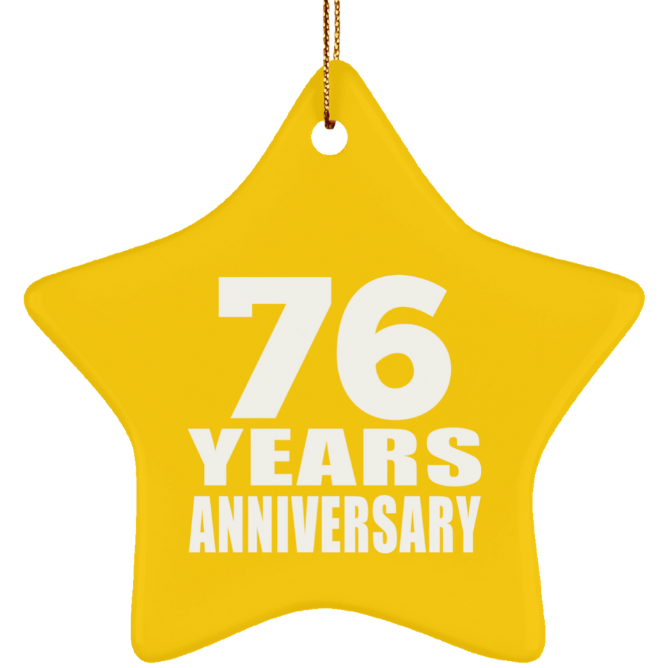 76th Anniversary 76 Years - Star Ornament