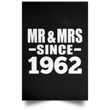 62nd Anniversary Mr & Mrs Since 1962 - Poster Portrait