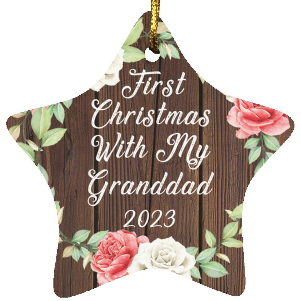 First Christmas With My Granddad 2023 - Star Ornament A