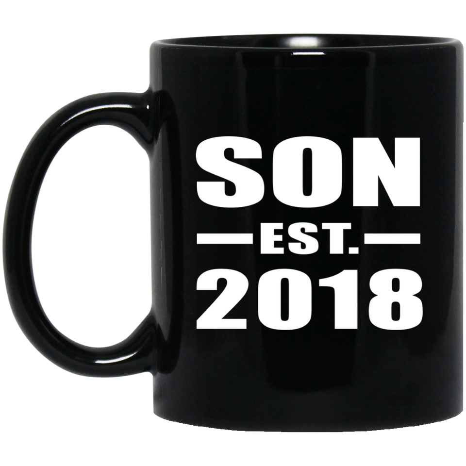 Son Established EST. 2018 - 11 Oz Coffee Mug Black