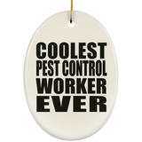 Coolest Pest Control Worker Ever - Oval Ornament