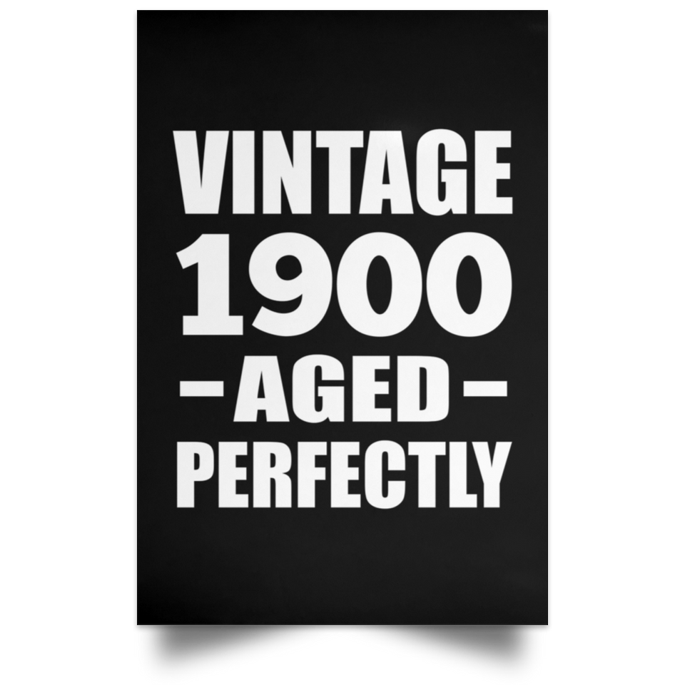 124th Birthday Vintage 1900 Aged Perfectly - Poster Portrait