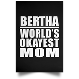 Bertha World's Okayest Mom - Poster Portrait