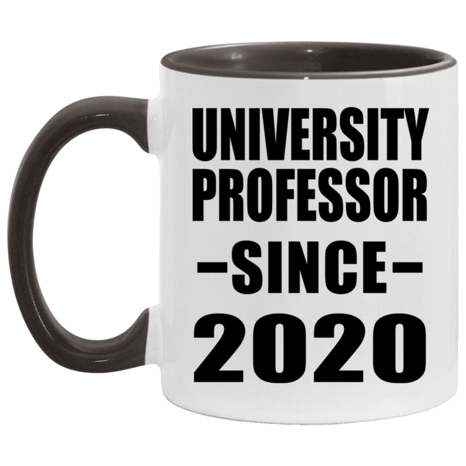 University Professor Since 2020 - 11oz Accent Mug Black