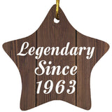 61st Birthday Legendary Since 1963 - Star Ornament D